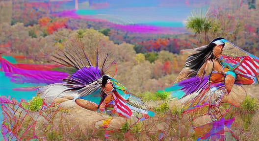 Beautiful Female Native American colorful 8k