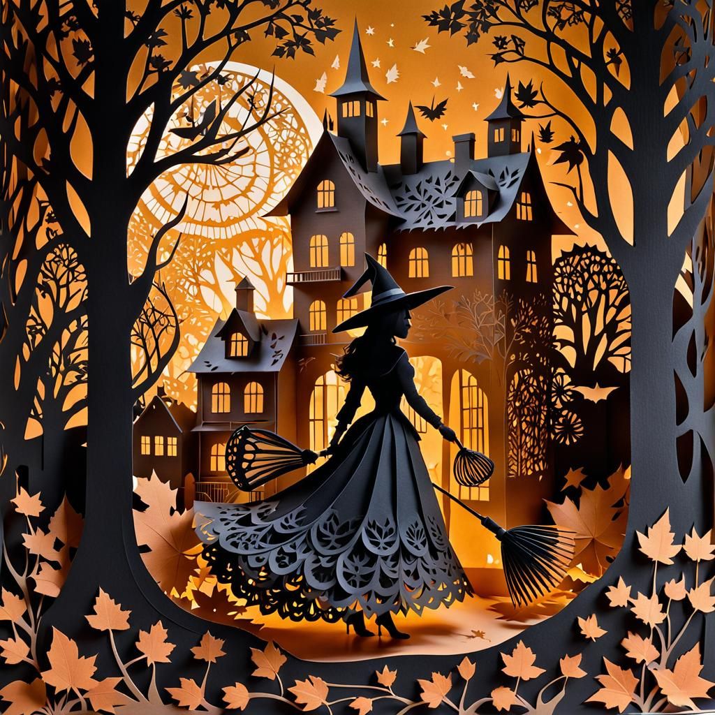 Witch in leaves  by @psyched_n_delicate