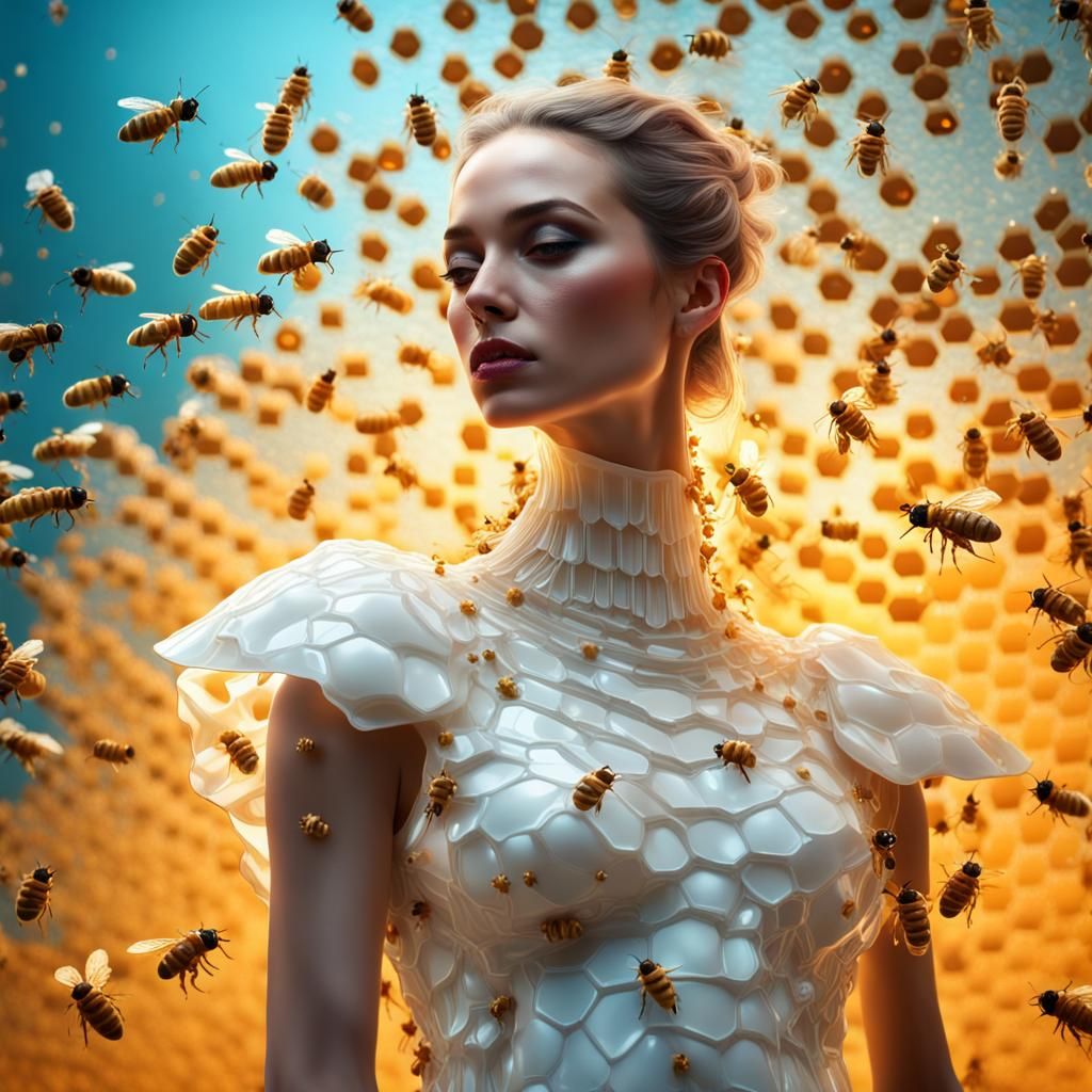 Beauty and the Bees Series 2 - AI Generated Artwork - NightCafe Creator