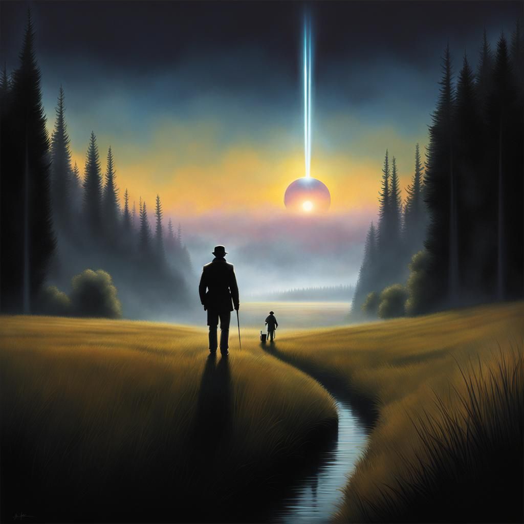 "In The Distance" in the style of Andy Fairhurst
