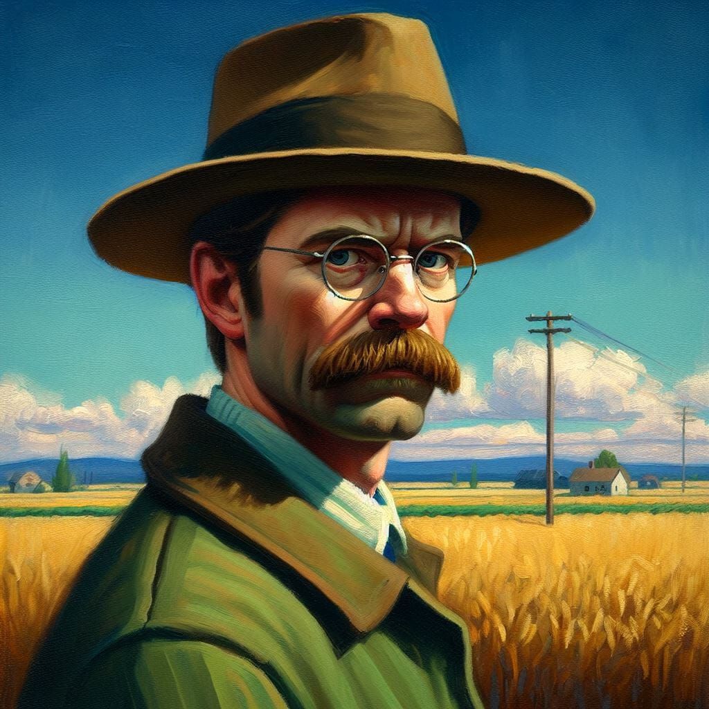 Ned Flanders by Edward Hopper