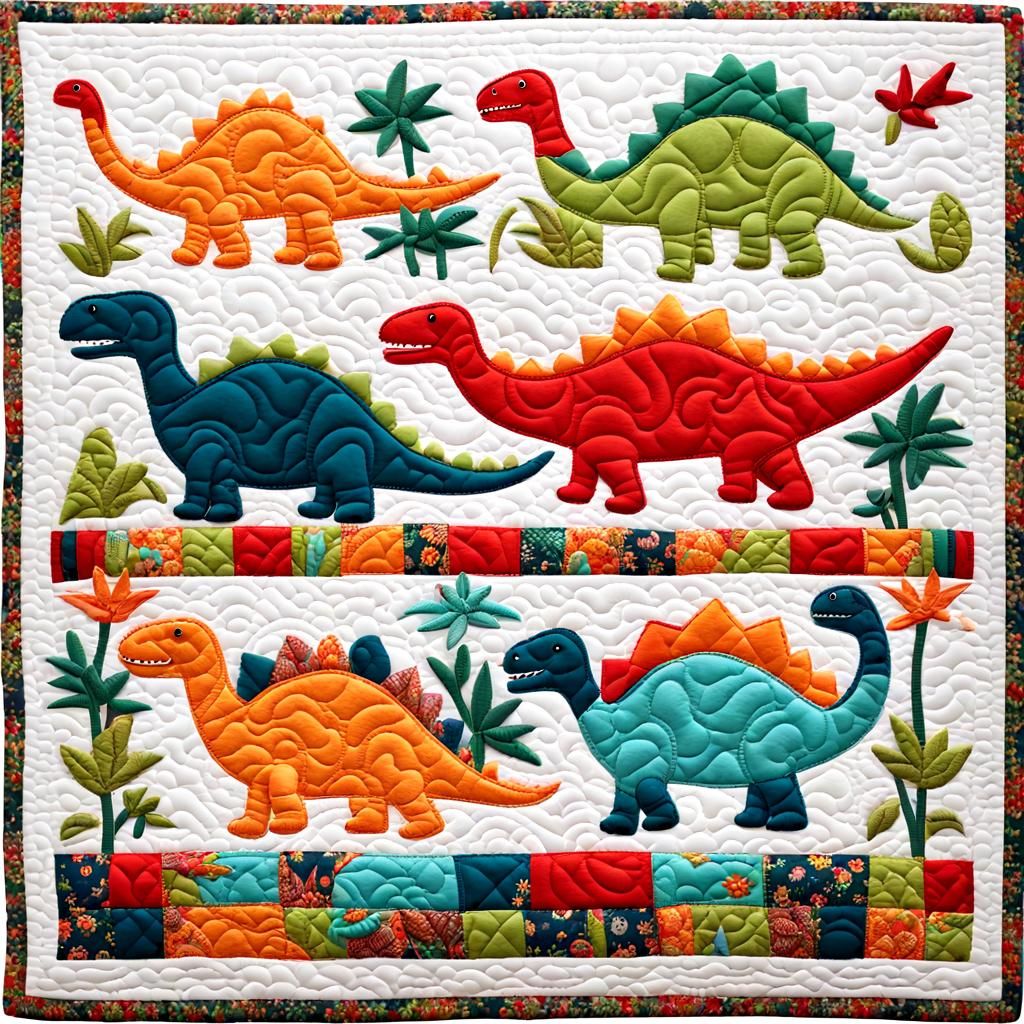 Quilted dinosaurs
