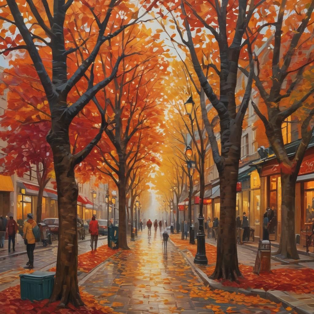 Town at autumn  by @Catherine Chittenden