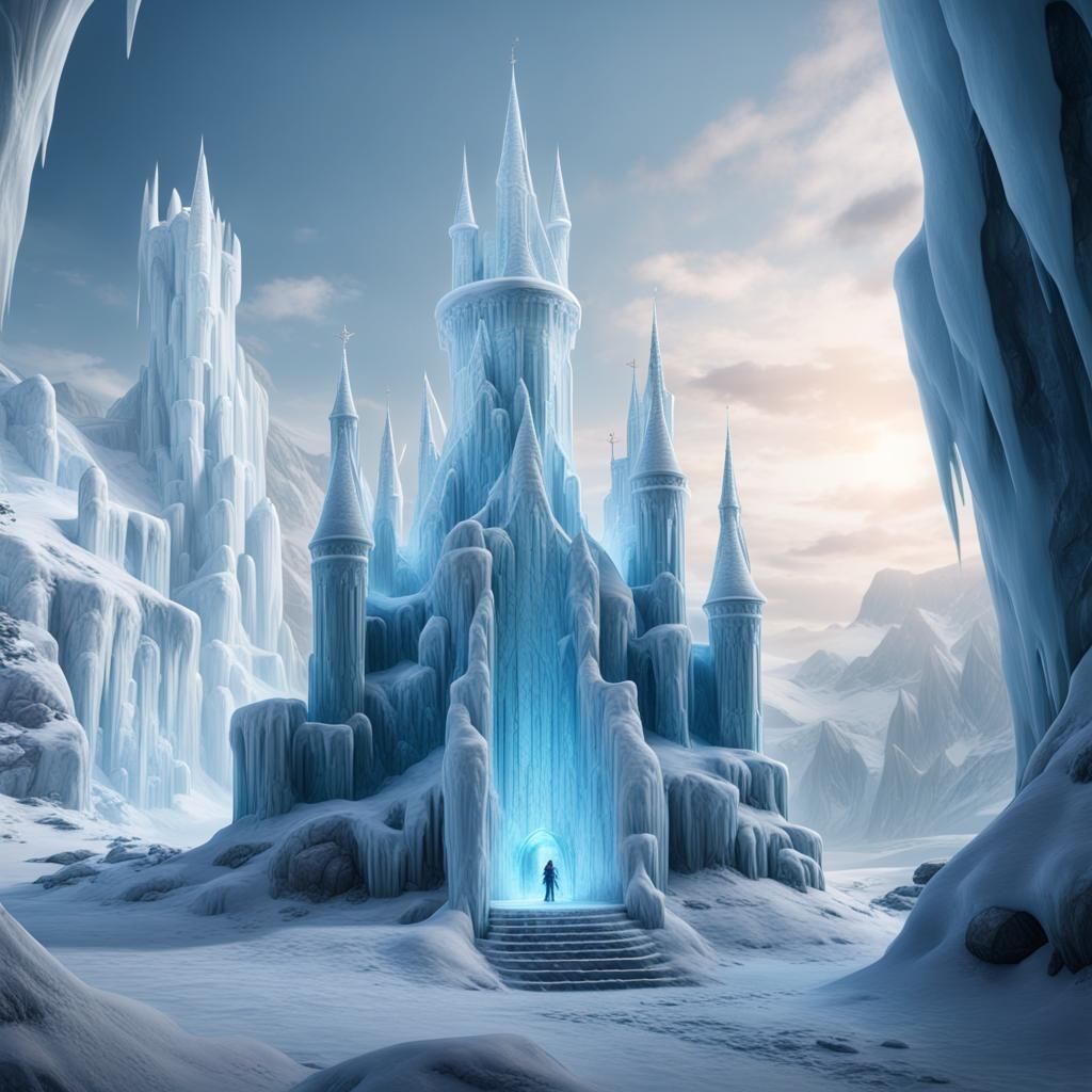 Ice castle - AI Generated Artwork - NightCafe Creator