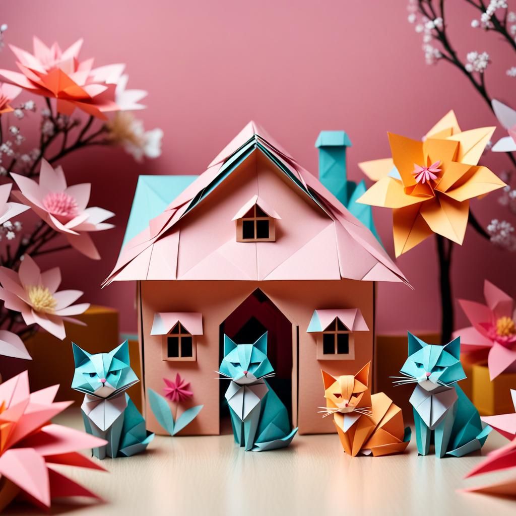 Flowering House And 3 Cats Happy New Year 2024 AI Generated Artwork   GwvNYIjua9Q4GgHNB4kw  1  Bsdf2 