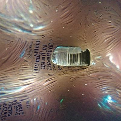 at the bottom of a bottle