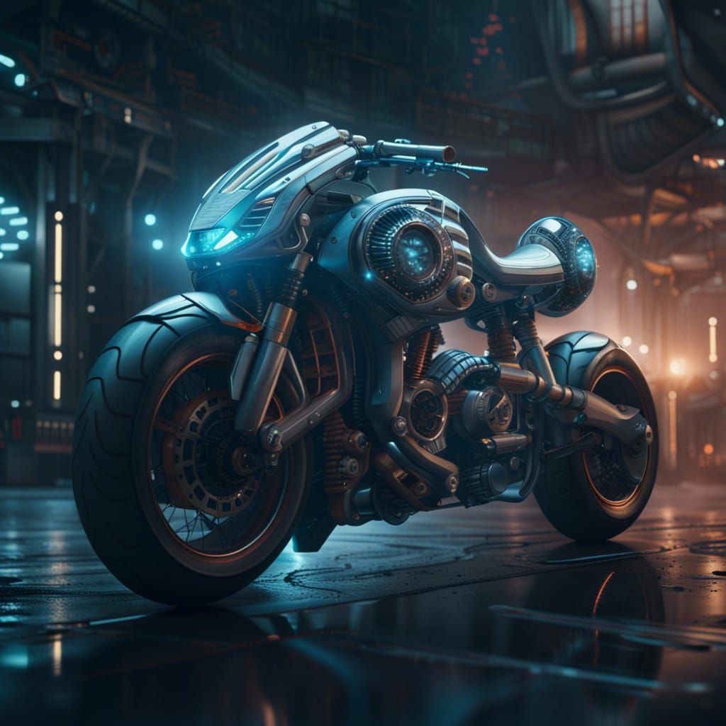 Futuristic Motorcycle  by @Ronell