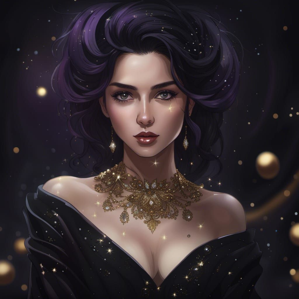 Woman with Glittery Gown   by @Isa