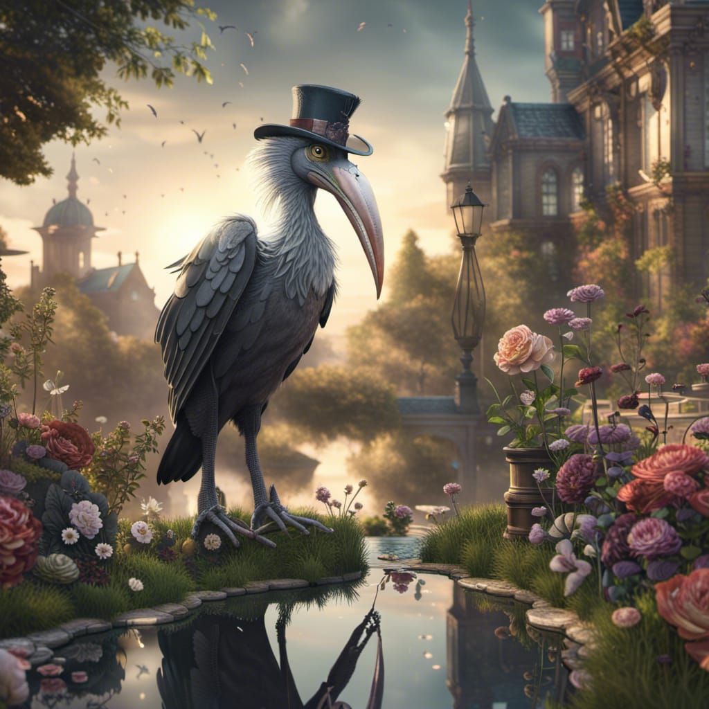 Steampunk Shoebill - AI Generated Artwork - NightCafe Creator