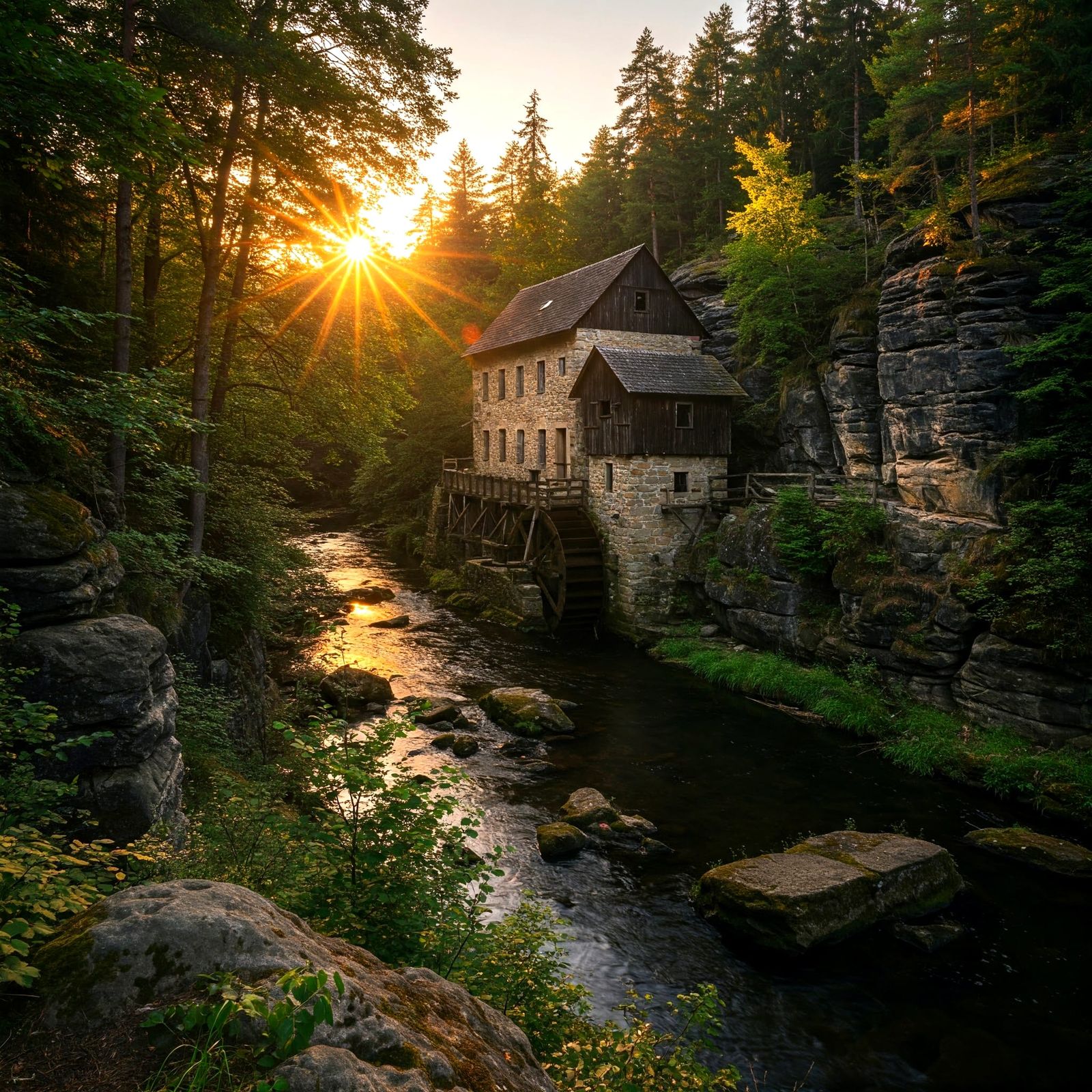 Inspiration from the dilapidated Dolský mill by the Kamenice River in the heart of Bohemian Switzerland...