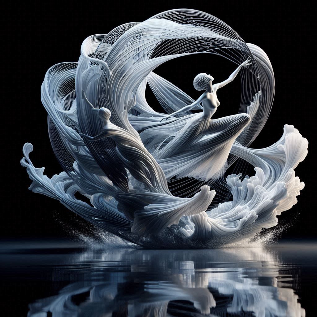 At the birth of the world. Sculpture.