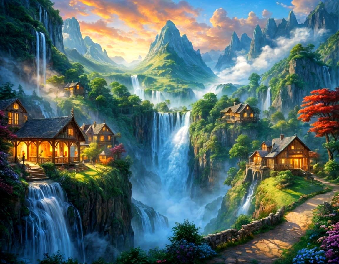 Whimsical Landscape  by @m