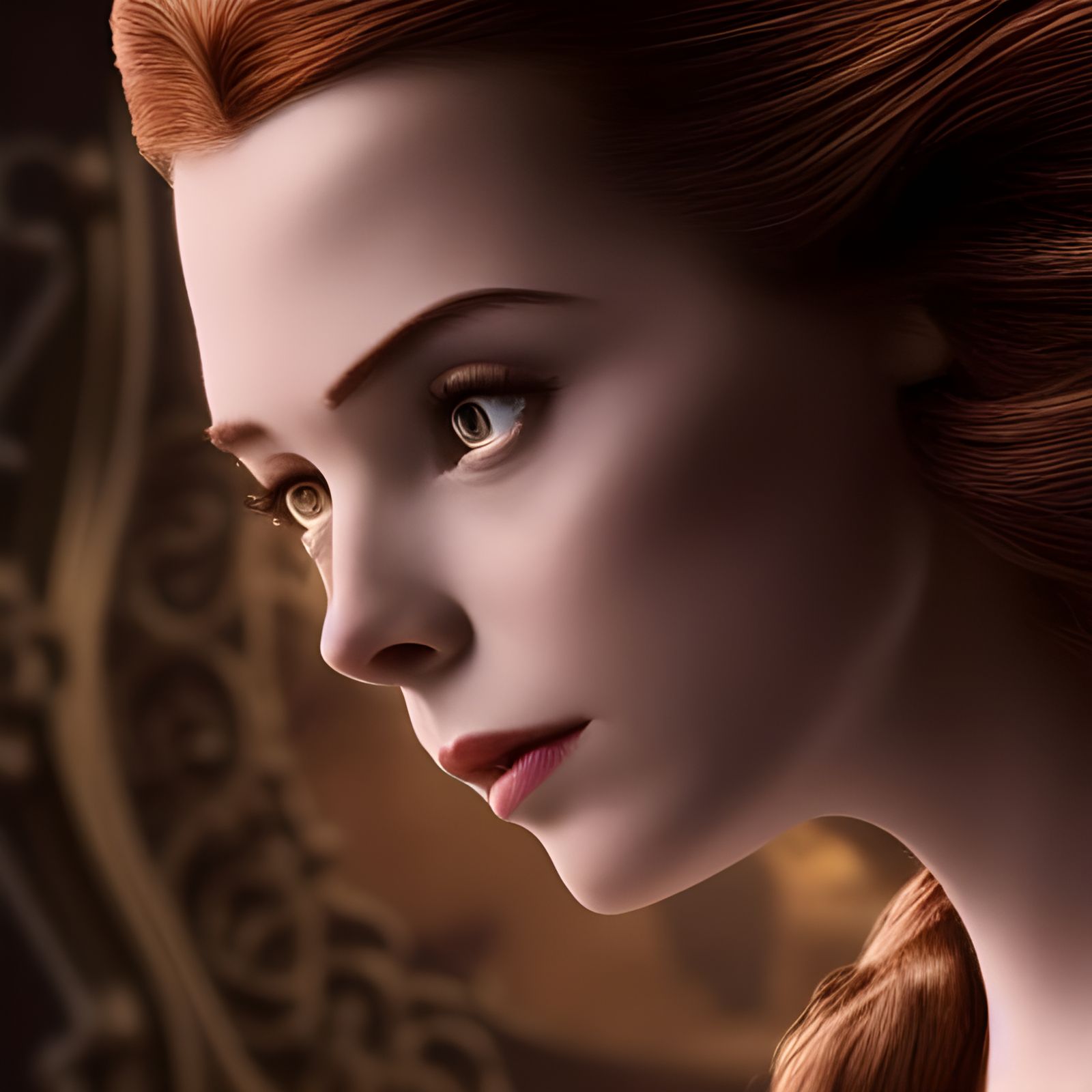 belle from beauty and the beast, close up, 50mm, photography...