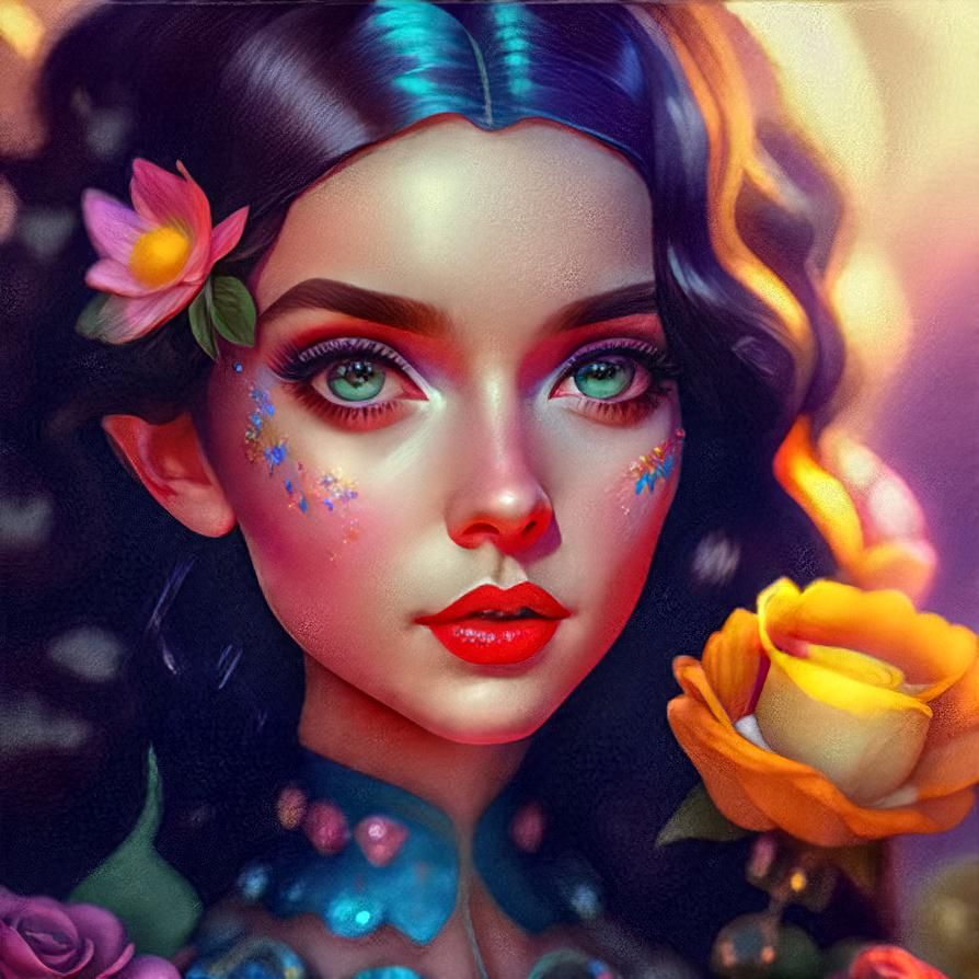 M.lle Chantelle in the Flower Garden