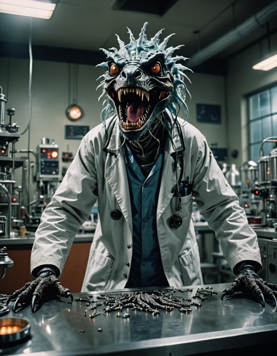 creature by mad scientist.