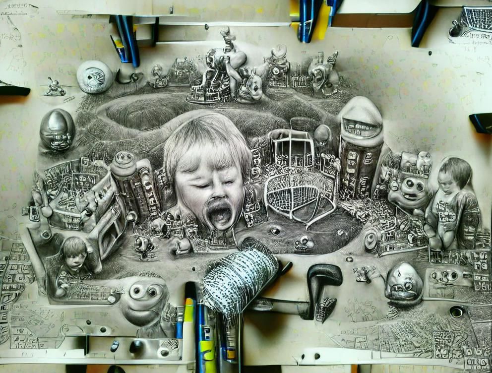 I would not bring kids into this madman's playground, detail...