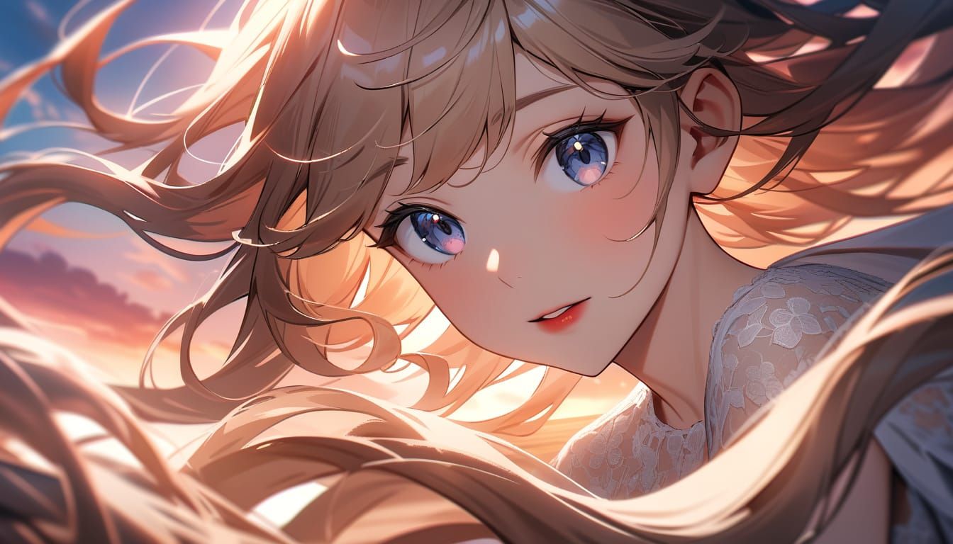 Sunrise Anime Woman Looking at Me 🌅 - AI Generated Artwork - NightCafe  Creator