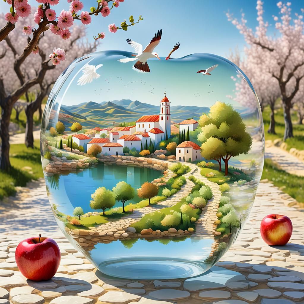 Primavera numa maçã