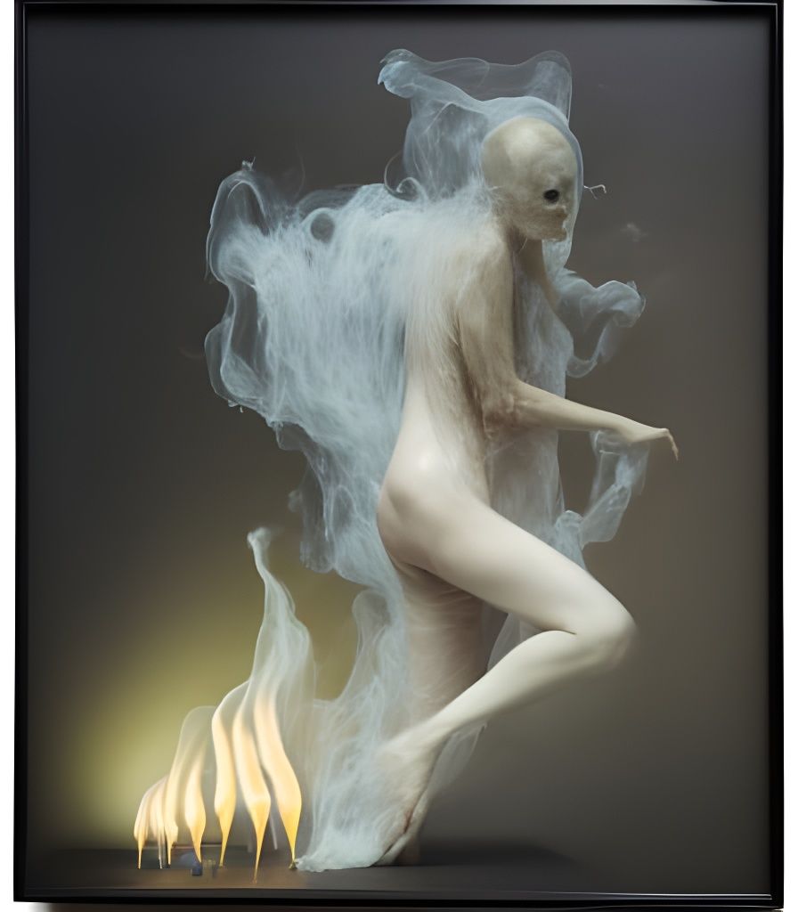 Burning Memories: Hyperdetailed National Geographic Style