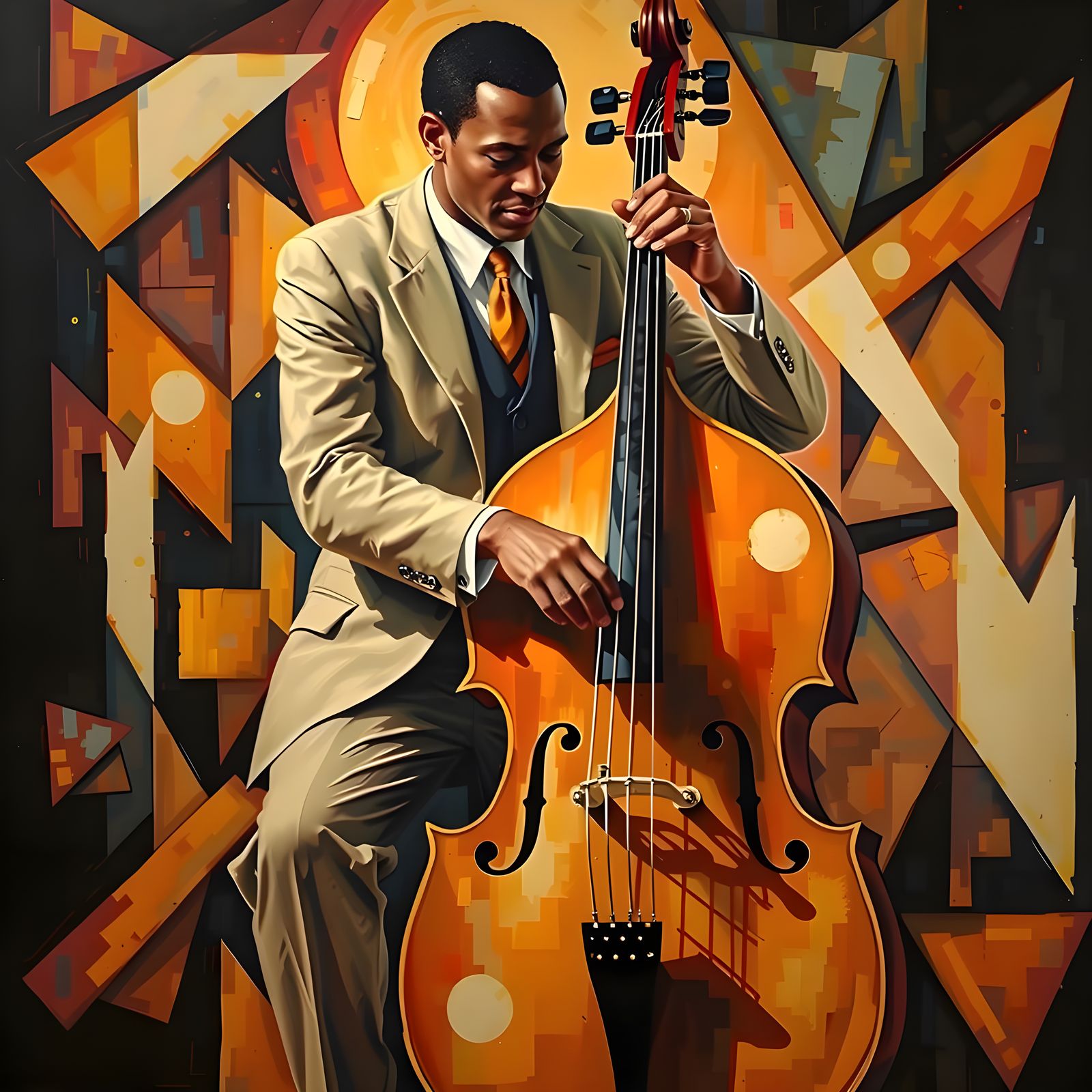 The jazz bassist...  by @Gerber