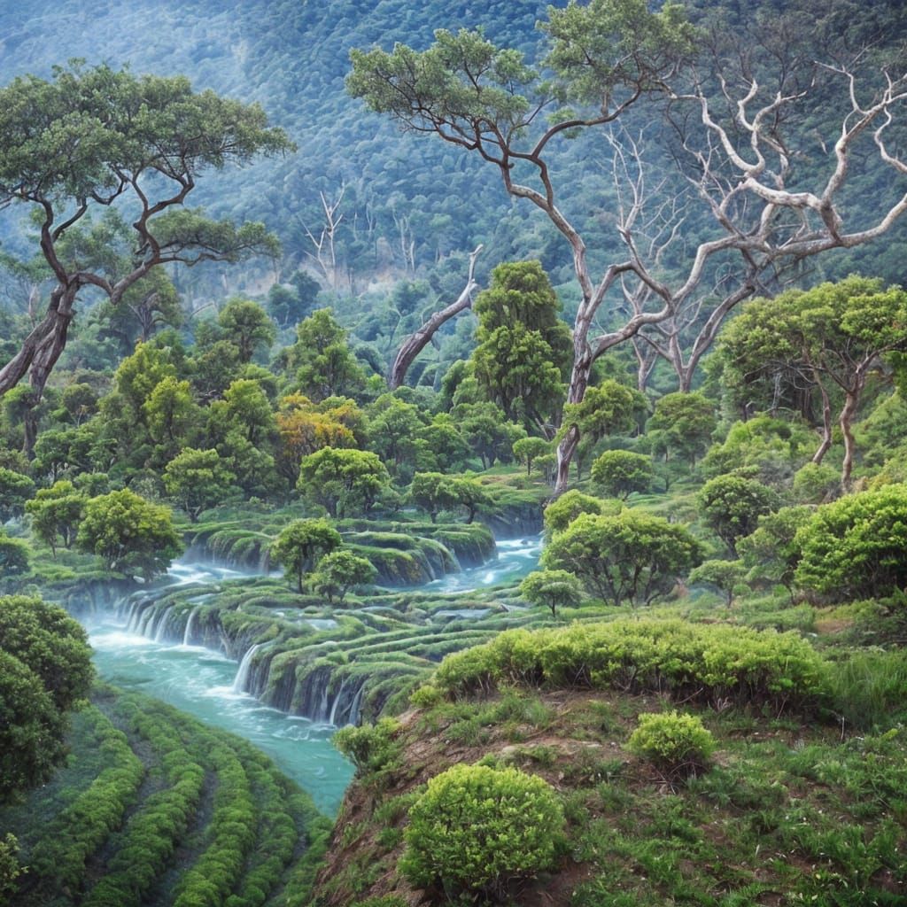 Enchanting Realistic Genesis Landscape