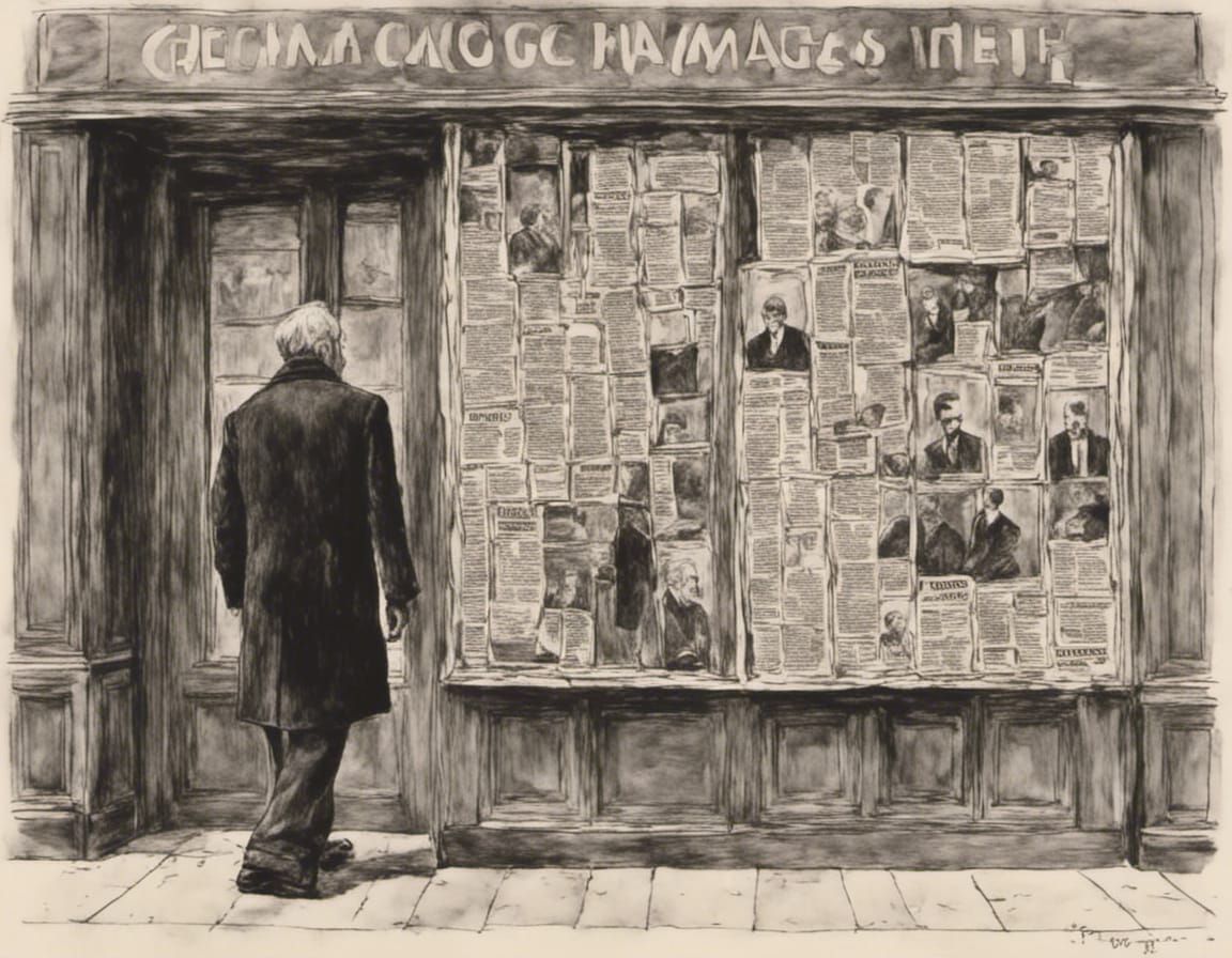 man  newspaper building