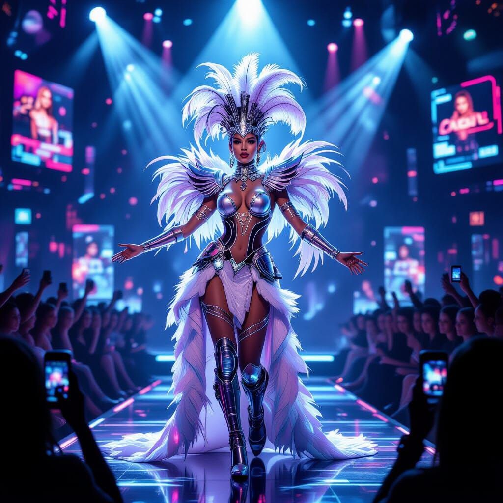 Neon Cyber Showgirl  by @Gimi