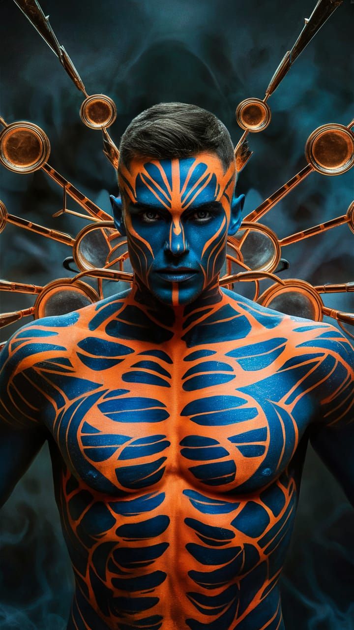 Body Painting Abstract Male