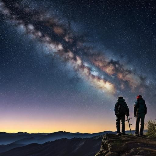 Hikers Finding The Stars  by @Neelix