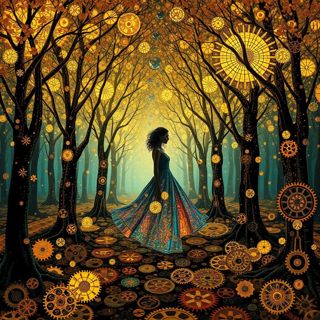 The Clockwork Forest  by @AnnoiedCat