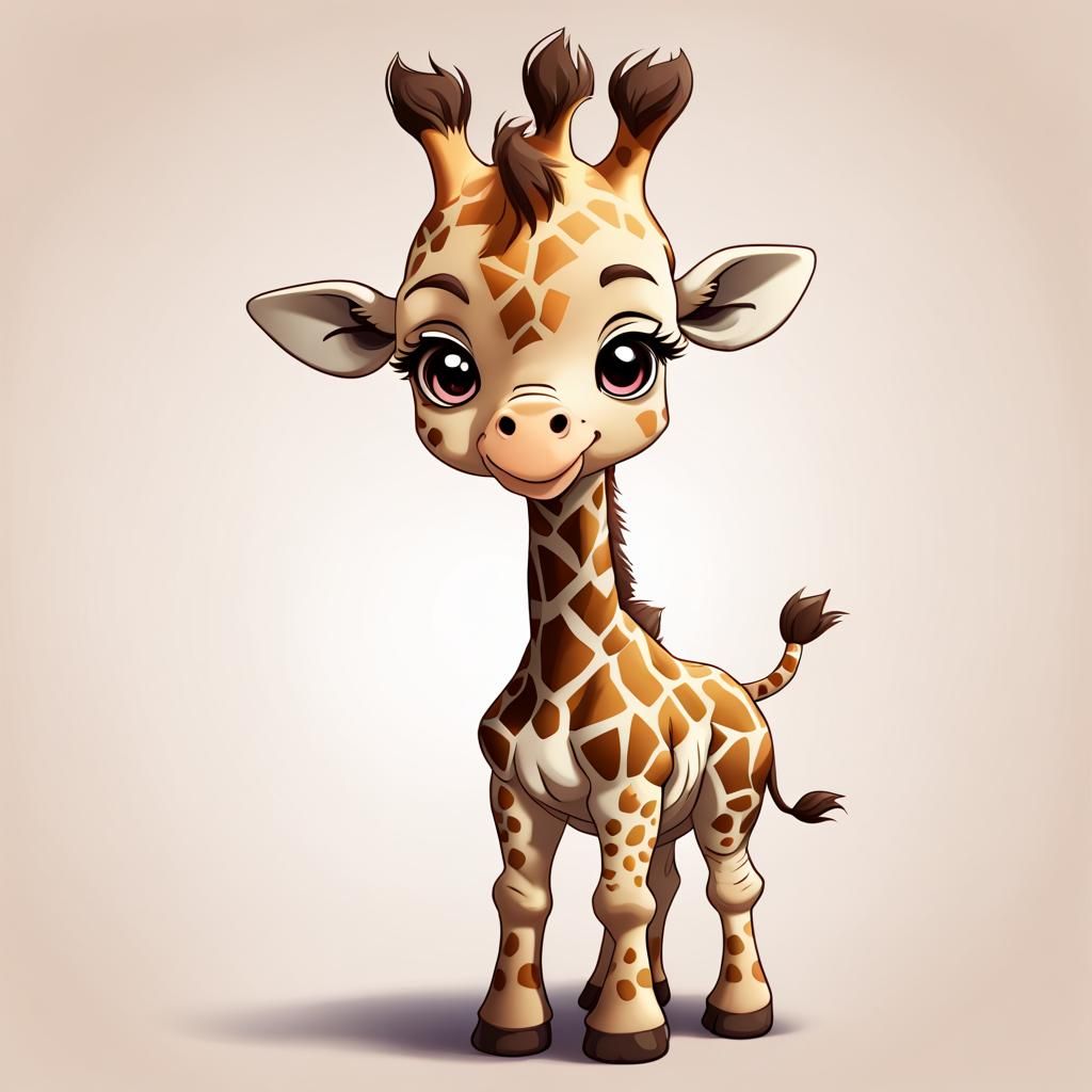 Chibi character giraffe
