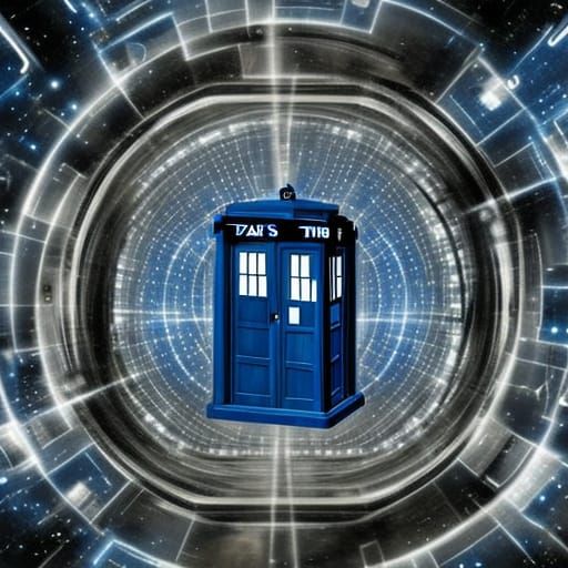 The TARDIS Enters Time Tunnel - AI Generated Artwork - NightCafe Creator