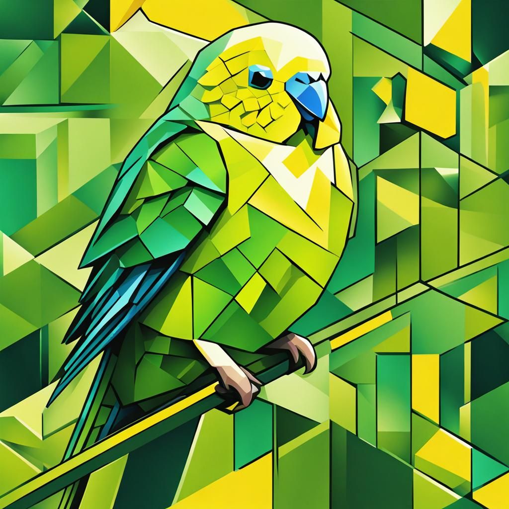 Yellow green budgie