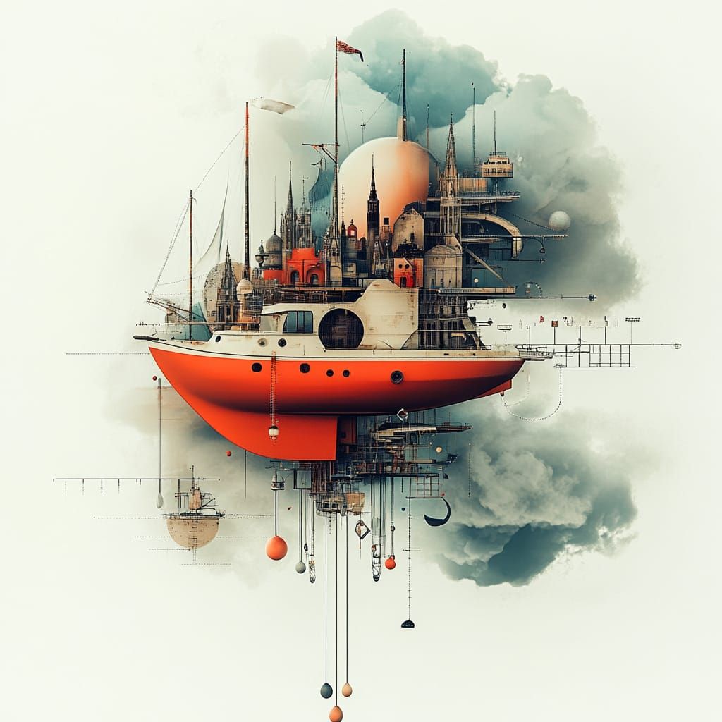 Surreal Flying Vessel