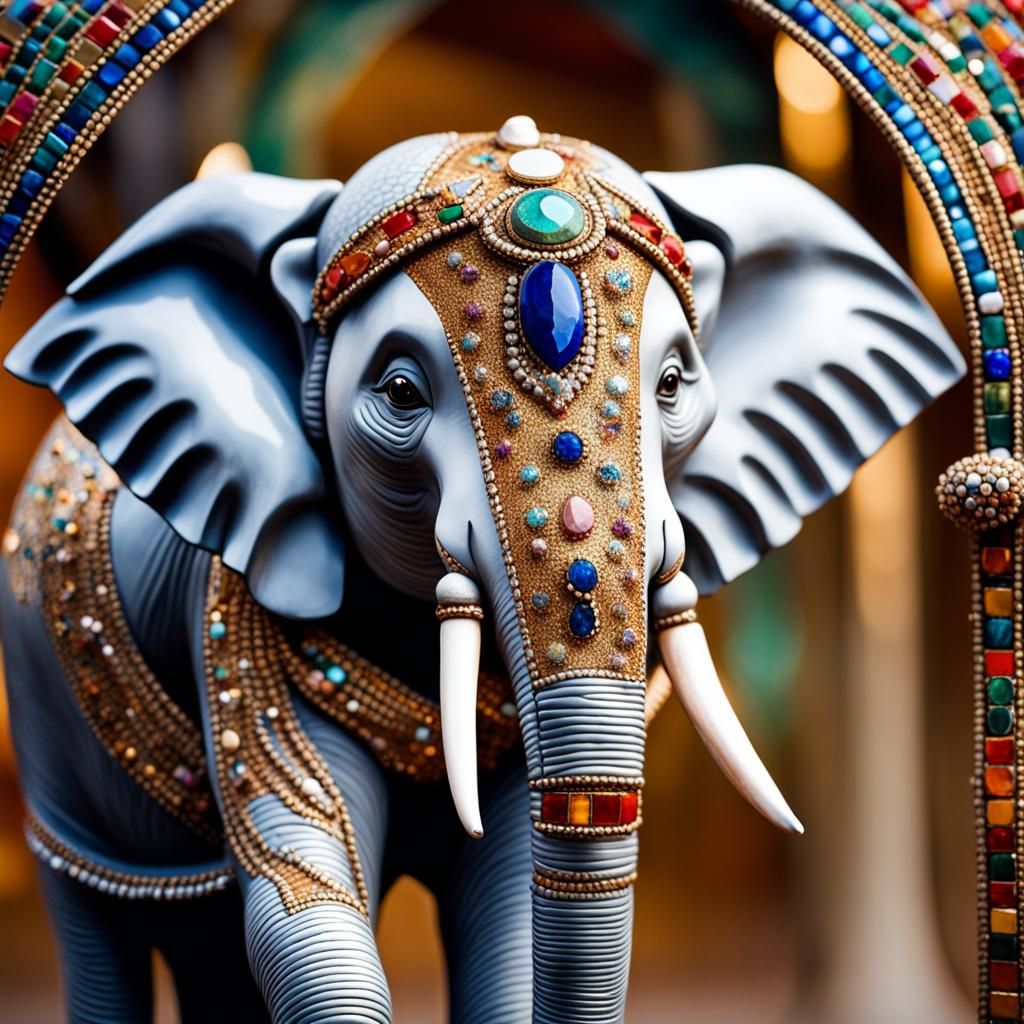 Mosaic elephant