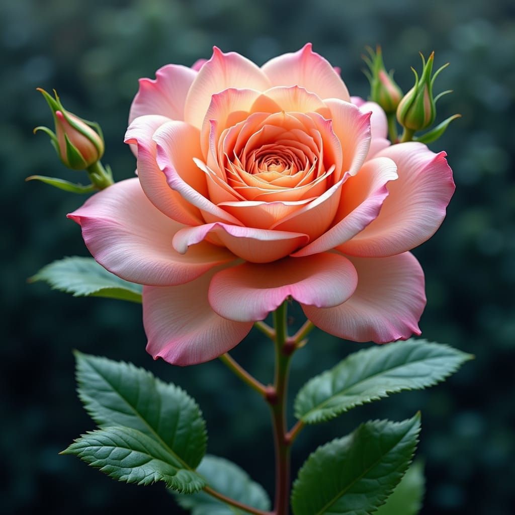 Vibrant Botanical in Screen Print Style