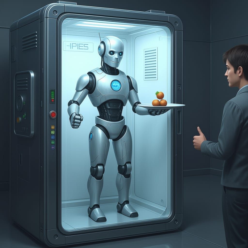 Robot Chef Serves Falafel to Human