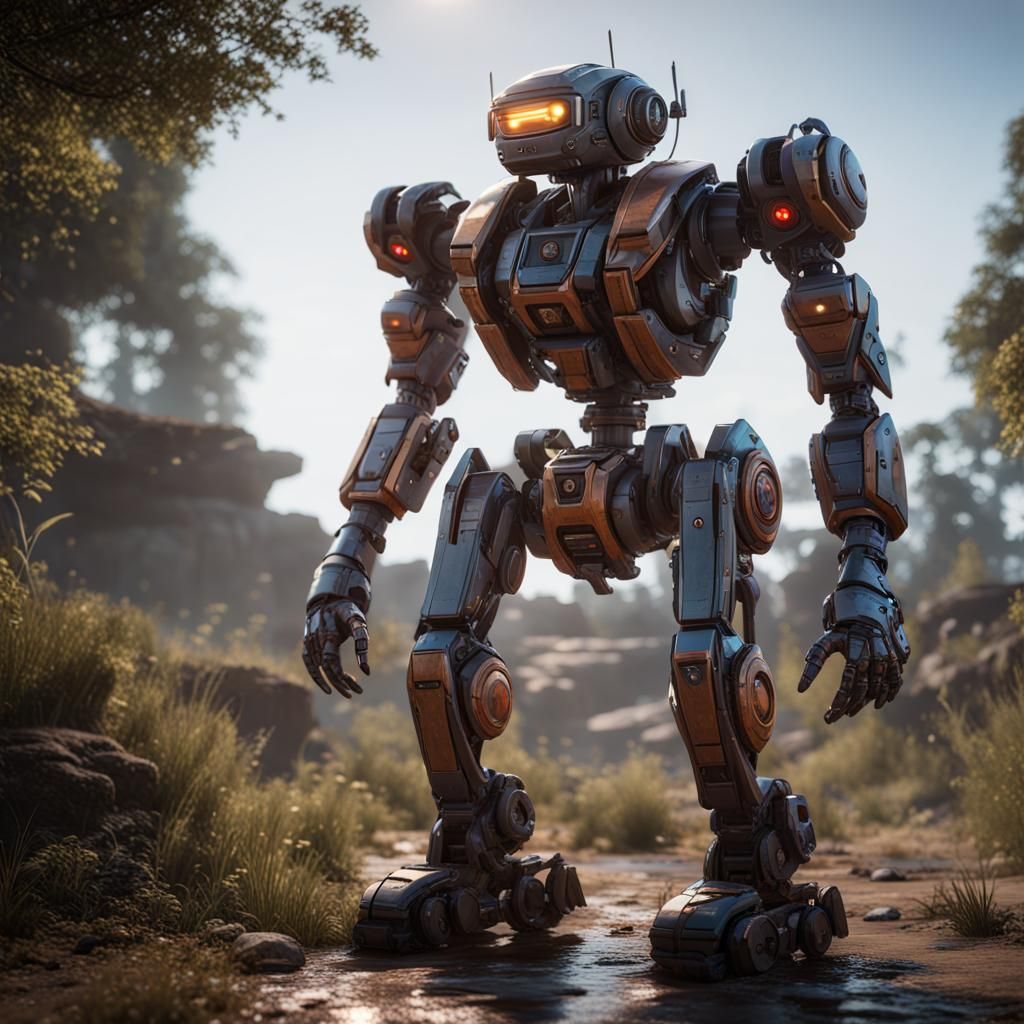 Epic 3D Robot in a Cinematic Style