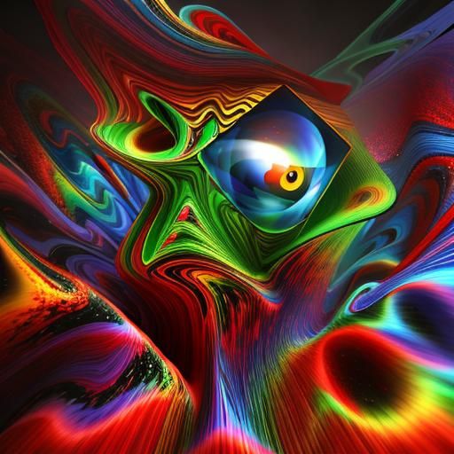  3d, Solid, Clear, Vivid, Scintillating, Photorealistic, Bizarre, Hallucinatory, Psychedelic