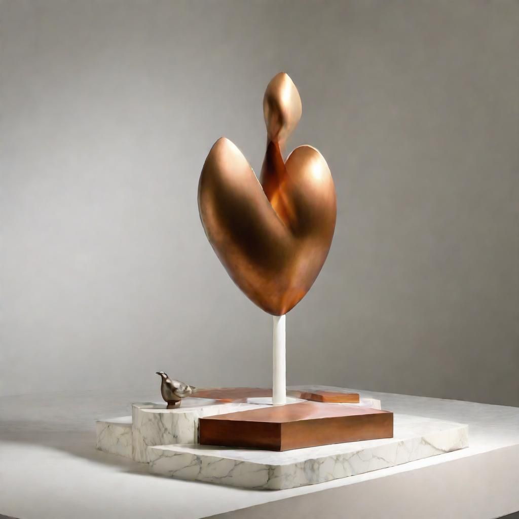 Postmodern Sculpture of Life in Brancusi Style