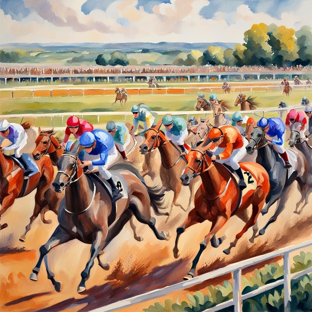 Landscape of a day at the races - AI Generated Artwork - NightCafe Creator