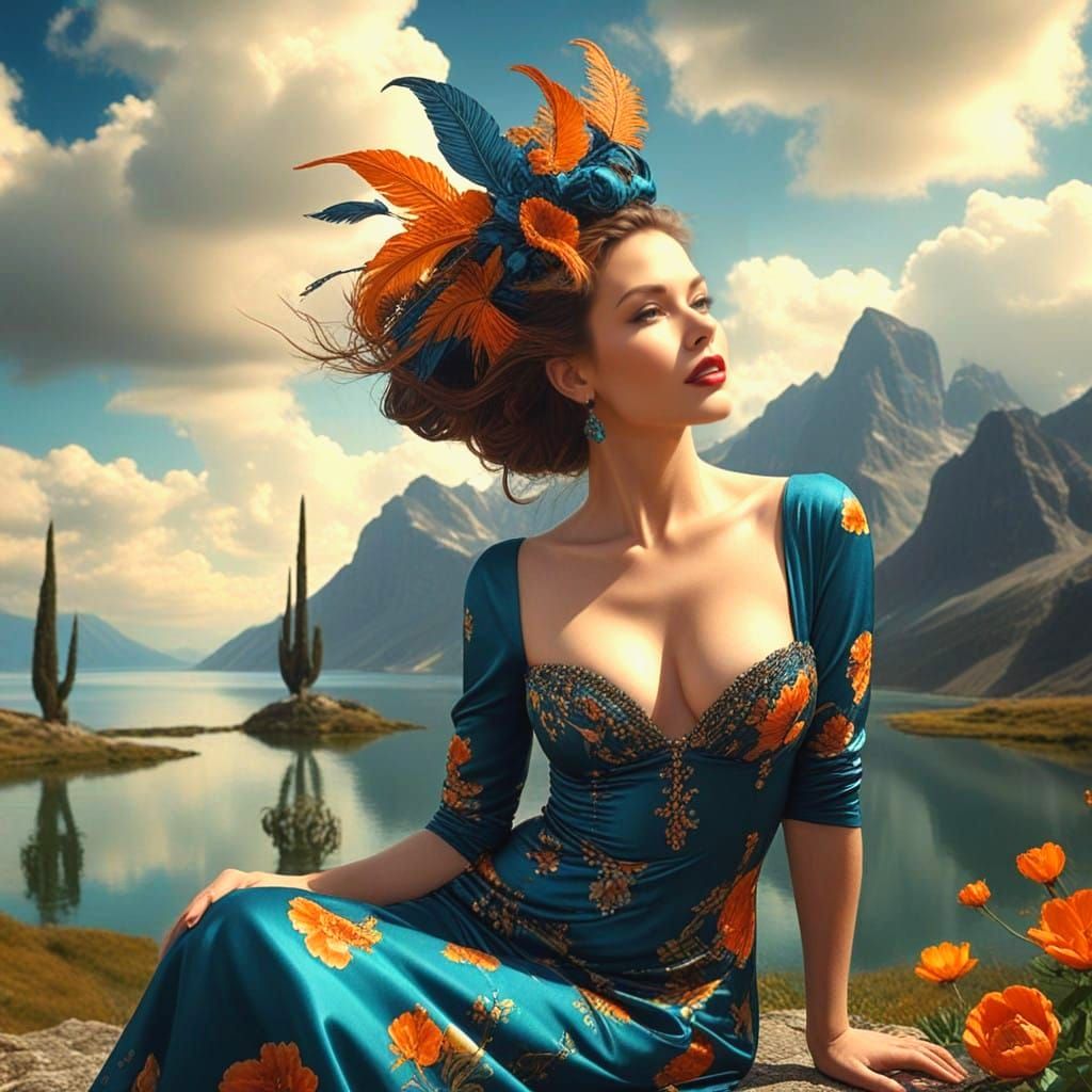 Charismatic Lady in Vibrant Portrait