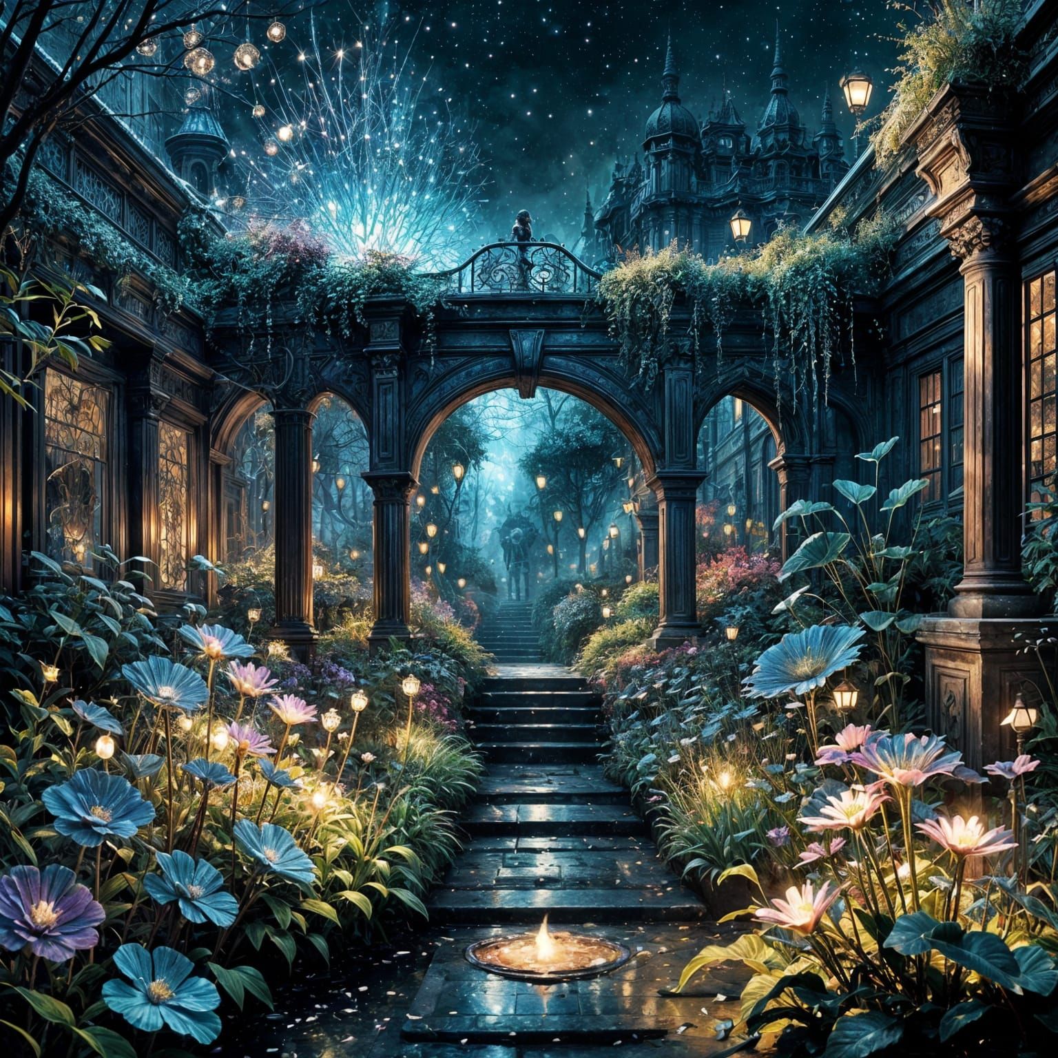 Midnight garden  by @RedPixie