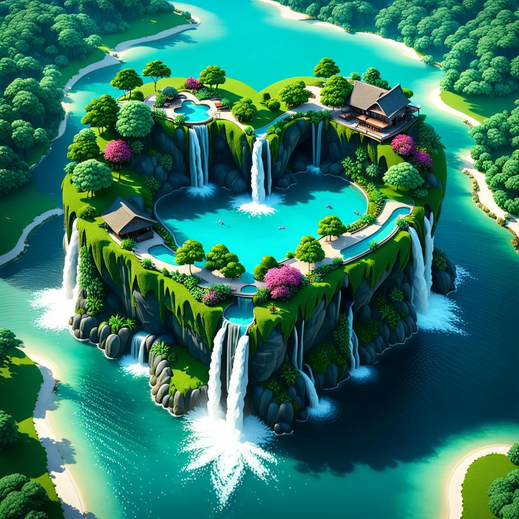 heart shaped island