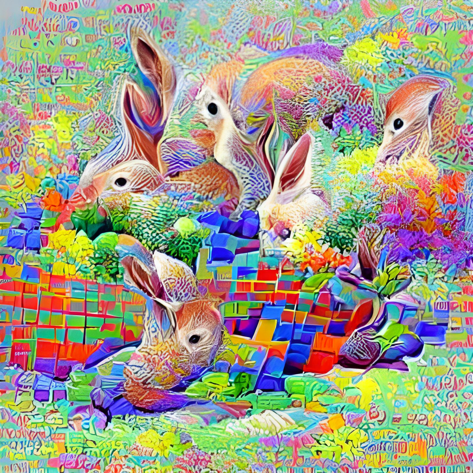 Rabbits - AI Generated Artwork - NightCafe Creator