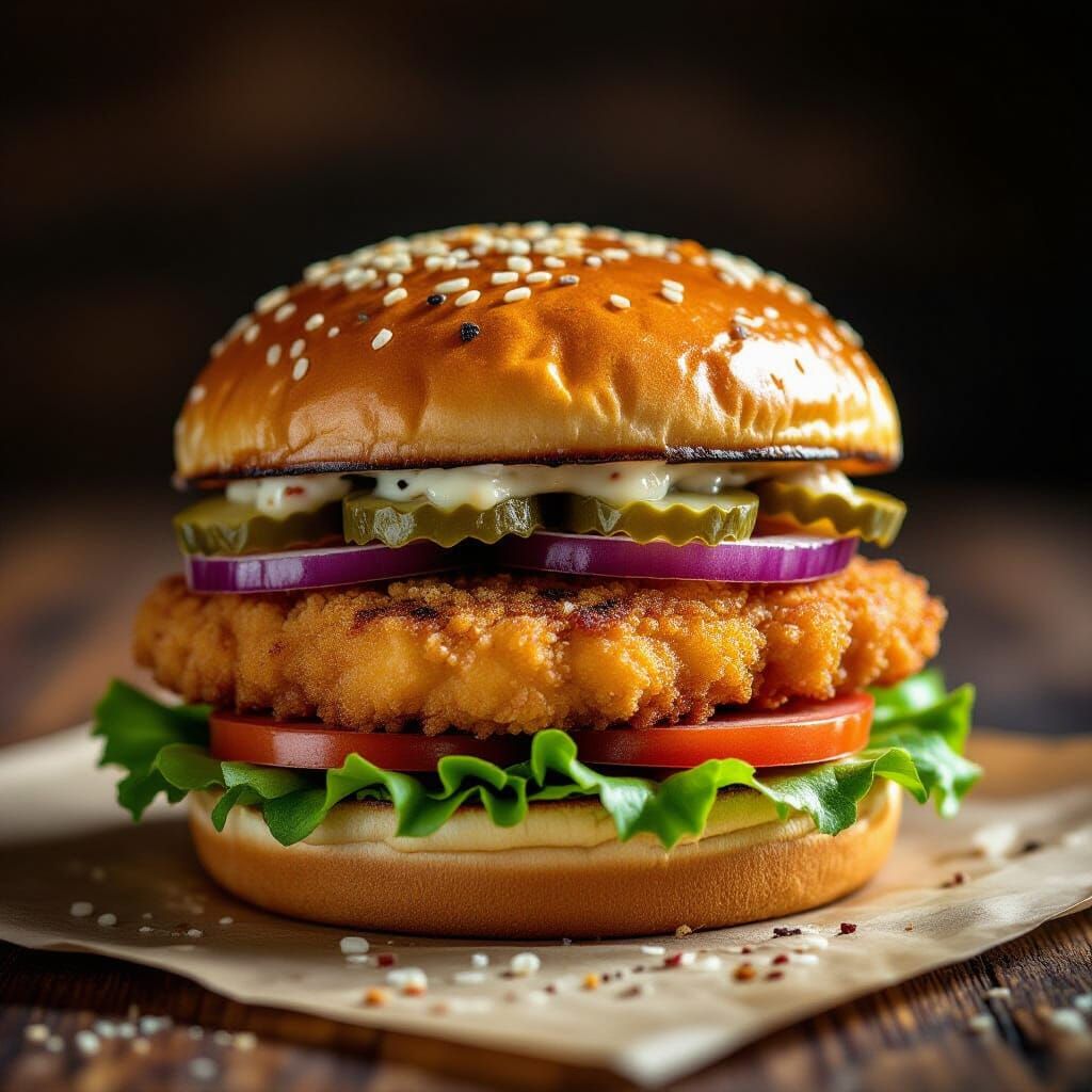 Epic Cinematic Schnitzel Burger Masterpiece