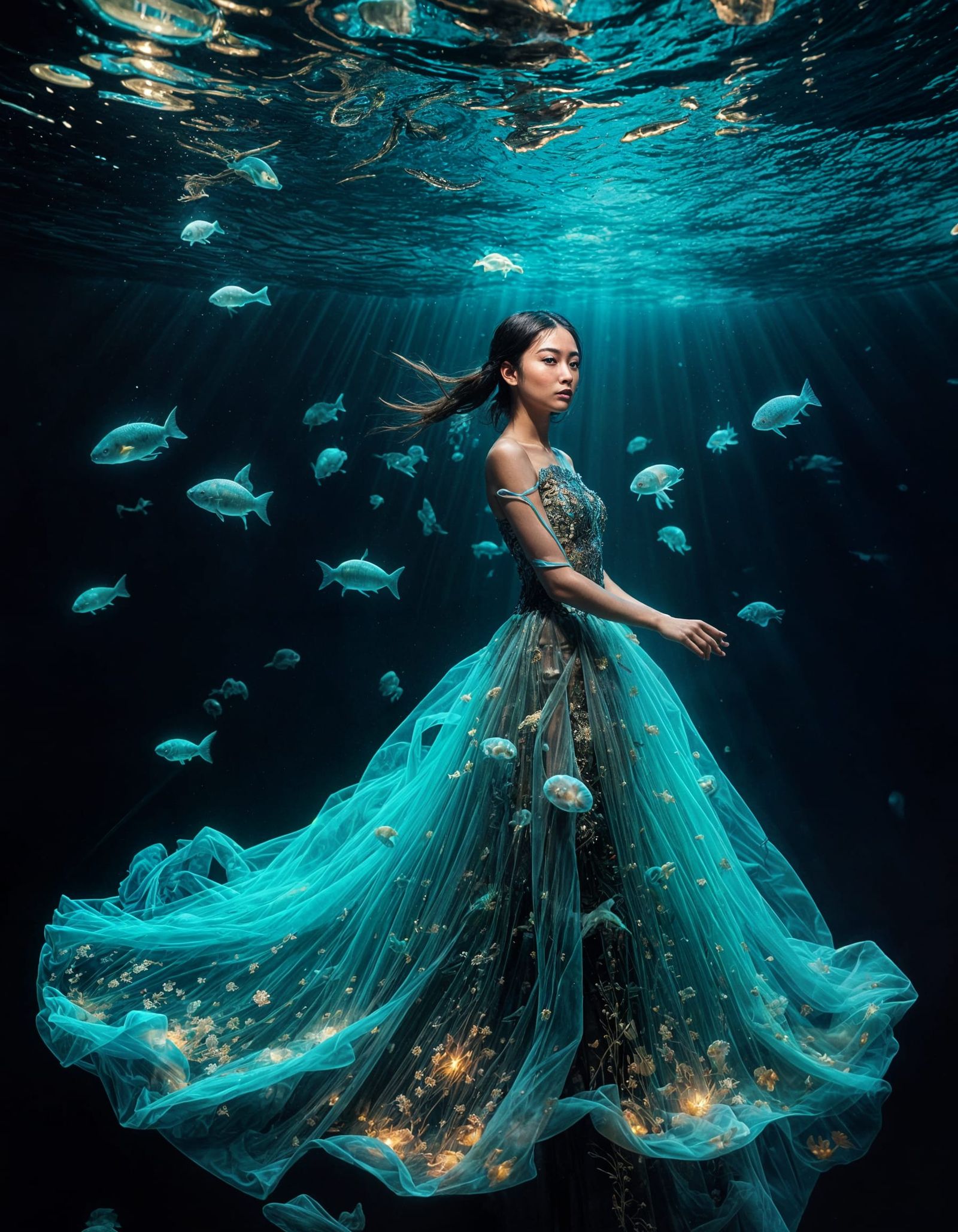 haute couture goes underwater  by @Katie May