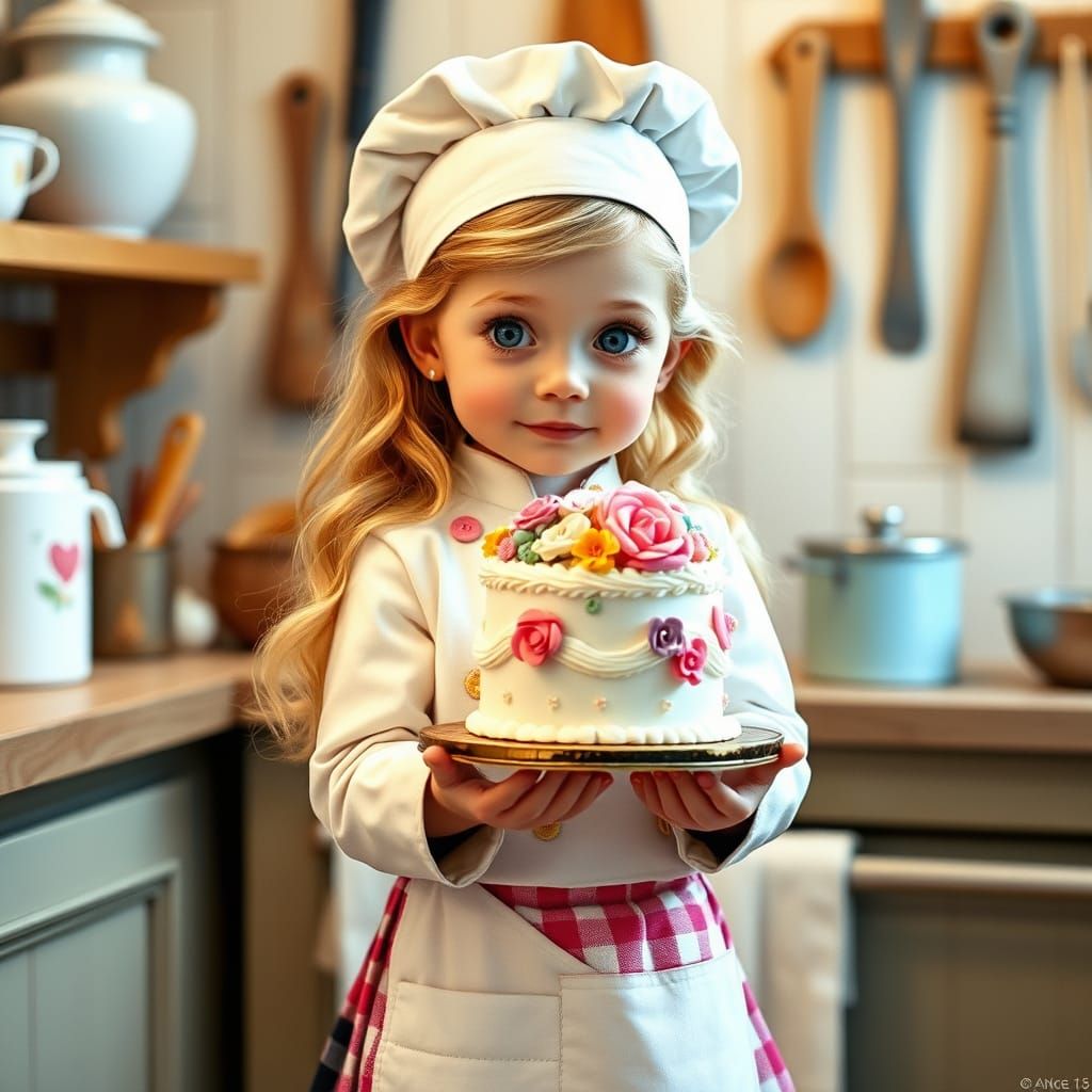 Little Chef's Whimsical Bakery Scene