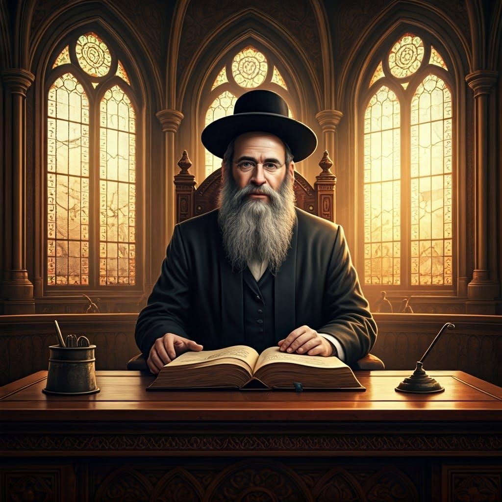 Hasidic Judge Presides Over Jerusalem at Sunset in Fantasy C...