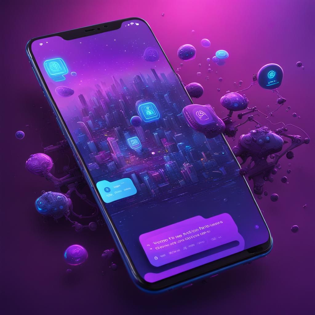 phone with two chat bubbles on the screen,
